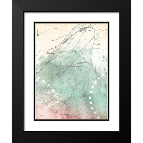 Splattter Ice Cream Black Modern Wood Framed Art Print with Double Matting by Villa, Mlli