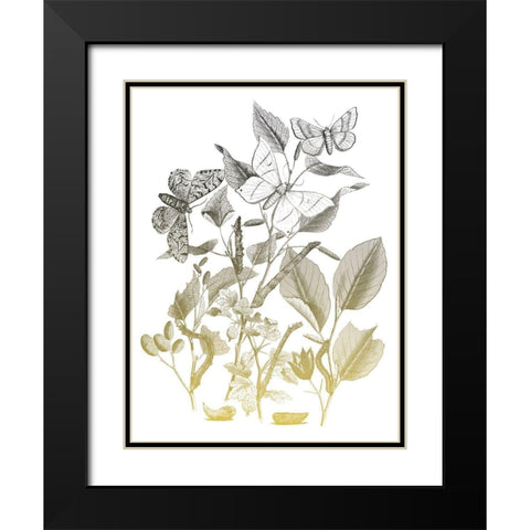 Flower and Bugs A Black Modern Wood Framed Art Print with Double Matting by Villa, Mlli