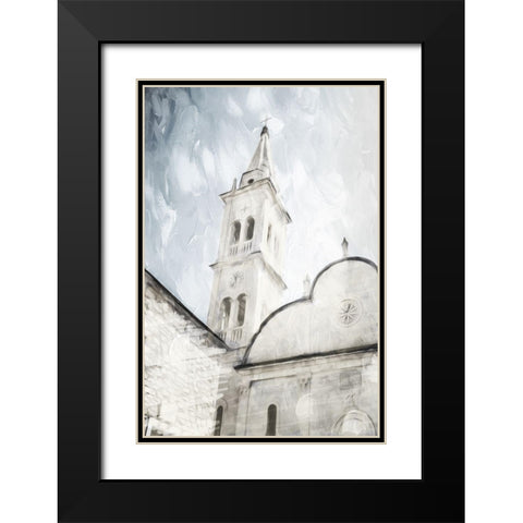 Look At The Church Black Modern Wood Framed Art Print with Double Matting by Villa, Mlli