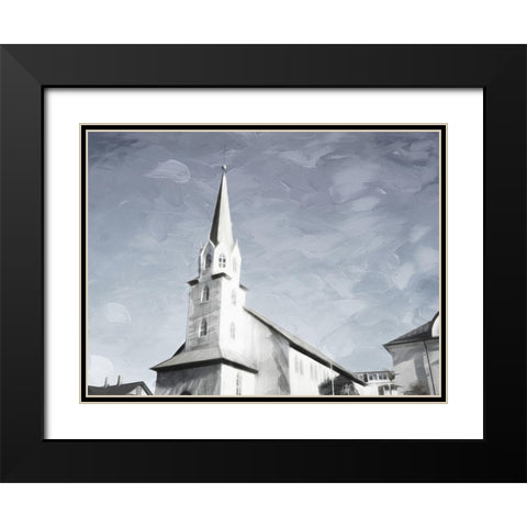 High Church Black Modern Wood Framed Art Print with Double Matting by Villa, Mlli
