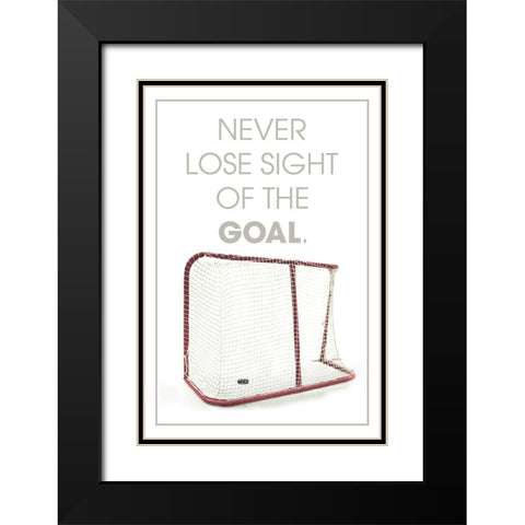 Sight Of Goal Black Modern Wood Framed Art Print with Double Matting by Villa, Mlli