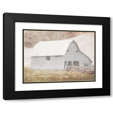 White Barn Black Modern Wood Framed Art Print with Double Matting by Villa, Mlli