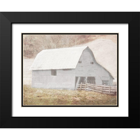 White Barn Black Modern Wood Framed Art Print with Double Matting by Villa, Mlli
