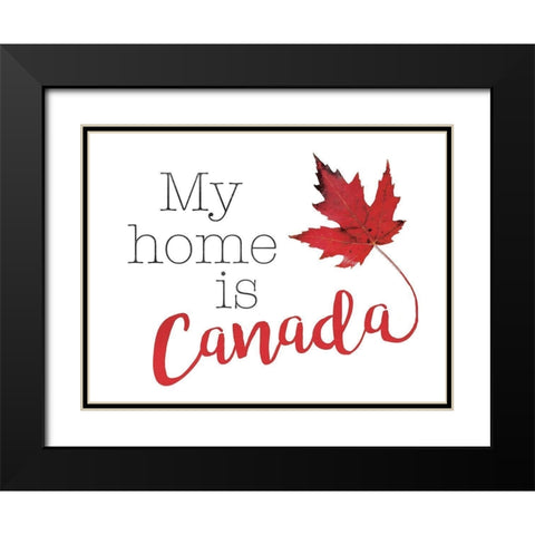 Home Is Canada Black Modern Wood Framed Art Print with Double Matting by Villa, Mlli