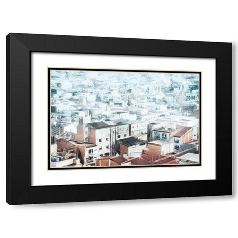 City High Black Modern Wood Framed Art Print with Double Matting by Villa, Mlli