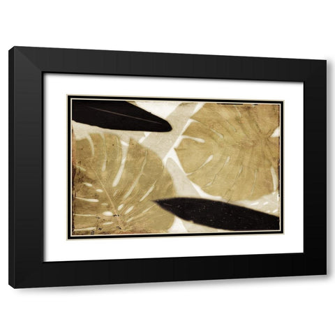 Golden Safari Black Modern Wood Framed Art Print with Double Matting by Villa, Mlli