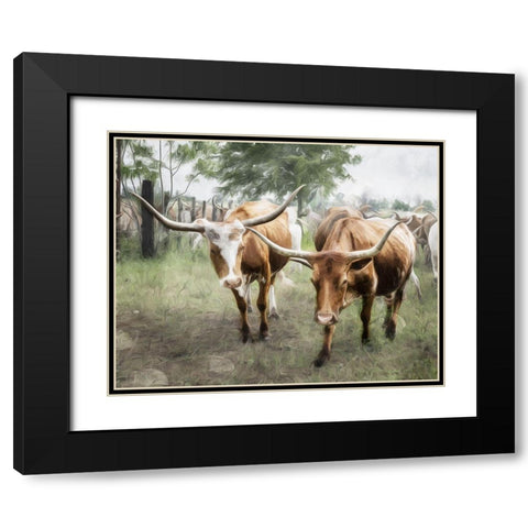 We Roam Together Black Modern Wood Framed Art Print with Double Matting by Villa, Milli