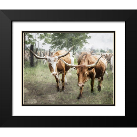 We Roam Together Black Modern Wood Framed Art Print with Double Matting by Villa, Milli