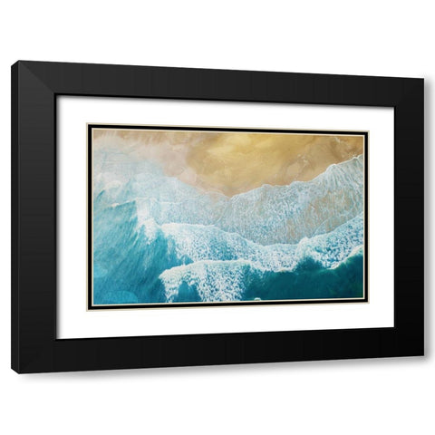 Out On The Beach Black Modern Wood Framed Art Print with Double Matting by Villa, Milli