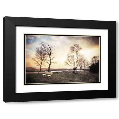 Off The Bench Black Modern Wood Framed Art Print with Double Matting by Villa, Milli