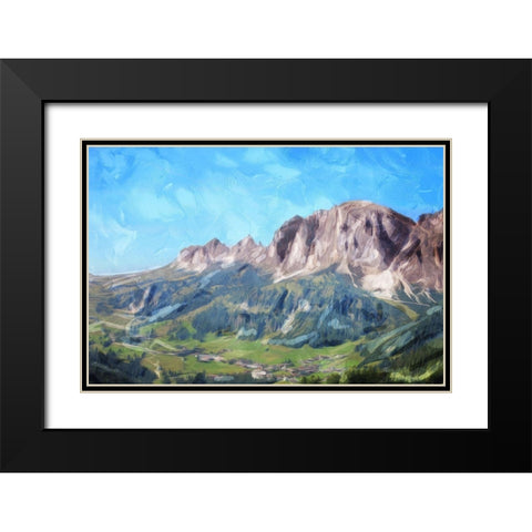 Mountain In The Distance Black Modern Wood Framed Art Print with Double Matting by Villa, Mlli