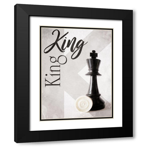Dont Play The King Black Modern Wood Framed Art Print with Double Matting by Villa, Mlli