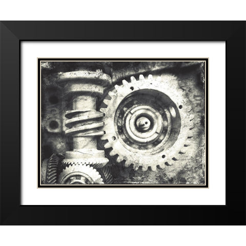 Industrial Close Up Black Modern Wood Framed Art Print with Double Matting by Villa, Mlli
