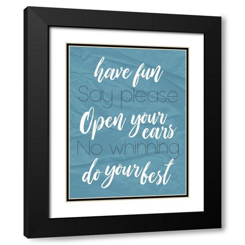 Have fun Black Modern Wood Framed Art Print with Double Matting by Villa, Mlli