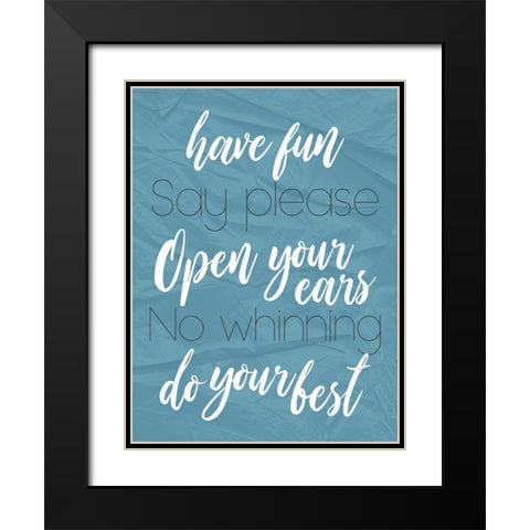Have fun Black Modern Wood Framed Art Print with Double Matting by Villa, Mlli