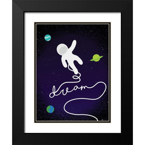 Space Dream Black Modern Wood Framed Art Print with Double Matting by Villa, Mlli