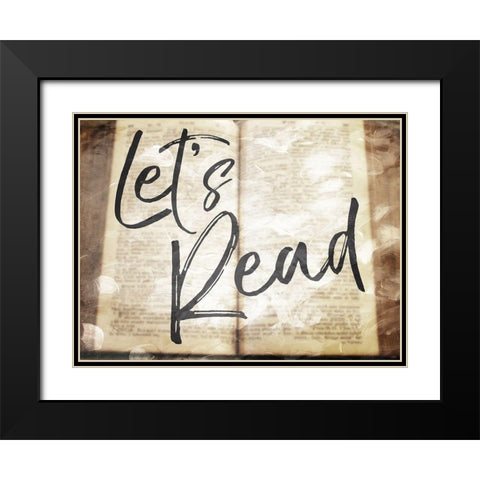 Lets Read Black Modern Wood Framed Art Print with Double Matting by Villa, Mlli