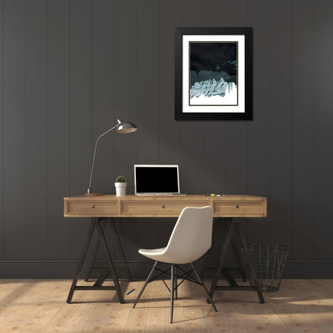 Coastal Mountains Black Modern Wood Framed Art Print with Double Matting by Villa, Mlli