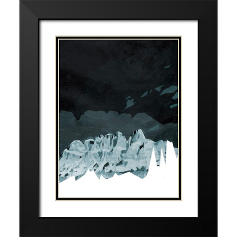 Coastal Mountains Black Modern Wood Framed Art Print with Double Matting by Villa, Mlli