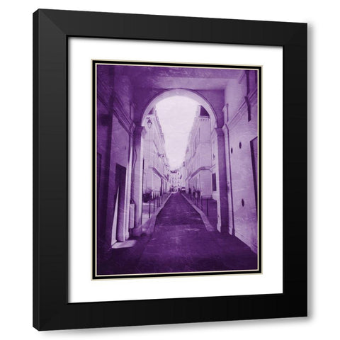 Next Violet Block Black Modern Wood Framed Art Print with Double Matting by Villa, Mlli
