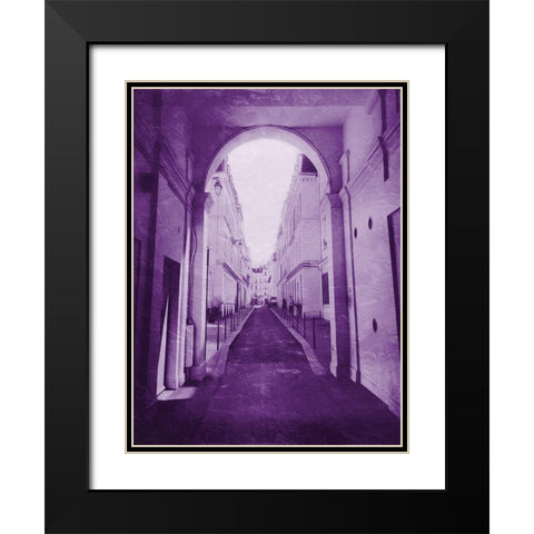 Next Violet Block Black Modern Wood Framed Art Print with Double Matting by Villa, Mlli