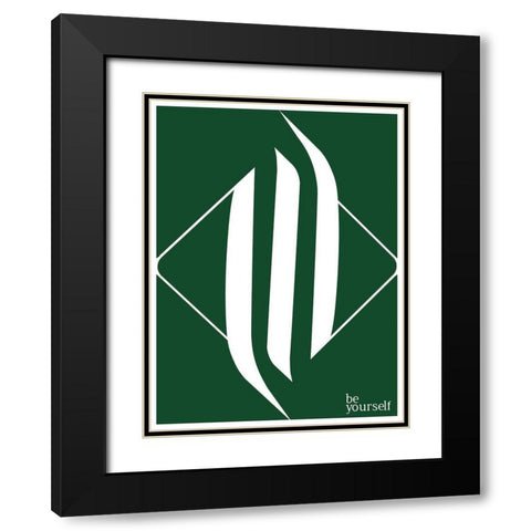 Be Yourself Black Modern Wood Framed Art Print with Double Matting by Villa, Mlli
