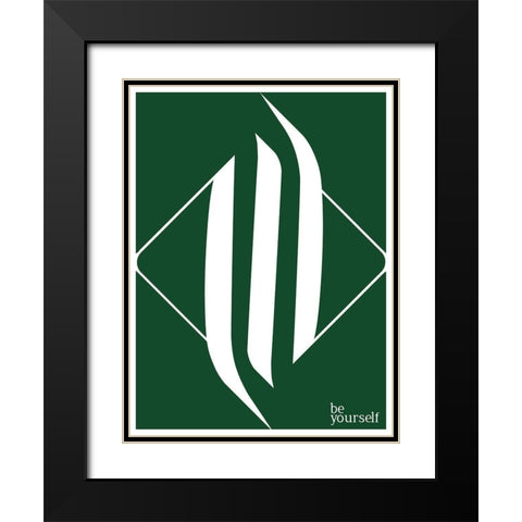 Be Yourself Black Modern Wood Framed Art Print with Double Matting by Villa, Mlli