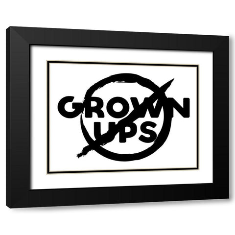 Grown Ups Black Modern Wood Framed Art Print with Double Matting by Villa, Mlli
