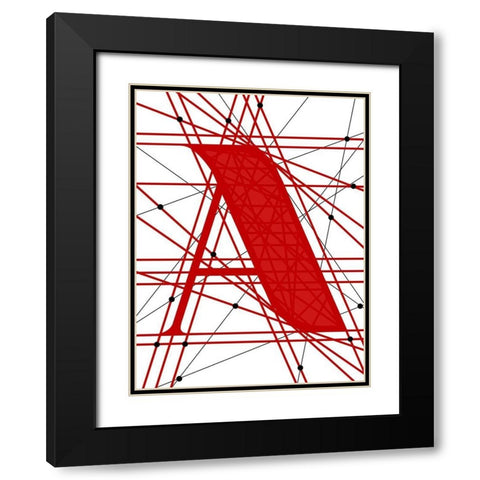 A Black Modern Wood Framed Art Print with Double Matting by Villa, Mlli