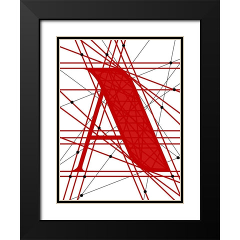 A Black Modern Wood Framed Art Print with Double Matting by Villa, Mlli
