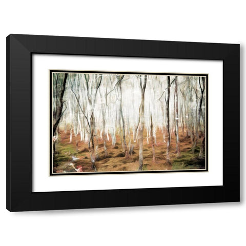 Lots A Trees Black Modern Wood Framed Art Print with Double Matting by Villa, Mlli