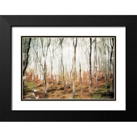Lots A Trees Black Modern Wood Framed Art Print with Double Matting by Villa, Mlli