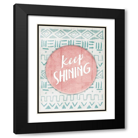 Keep Shining Black Modern Wood Framed Art Print with Double Matting by Villa, Mlli