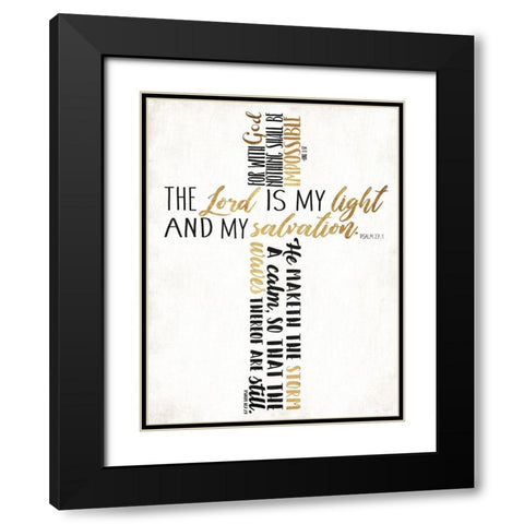Three Quote Cross Black Modern Wood Framed Art Print with Double Matting by Villa, Mlli