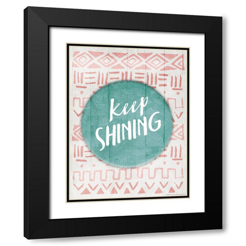 Keep Shining Reverse Black Modern Wood Framed Art Print with Double Matting by Villa, Mlli