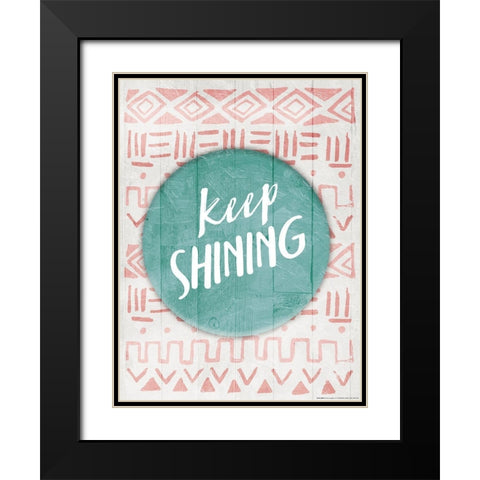Keep Shining Reverse Black Modern Wood Framed Art Print with Double Matting by Villa, Mlli
