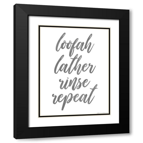 Loofah Lather Black Modern Wood Framed Art Print with Double Matting by Villa, Mlli