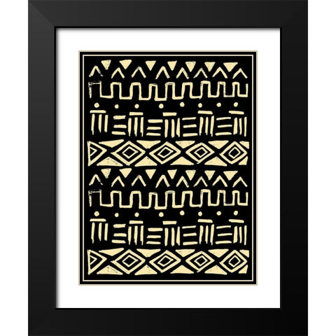 Wood Tribe Cream Black Modern Wood Framed Art Print with Double Matting by Villa, Mlli
