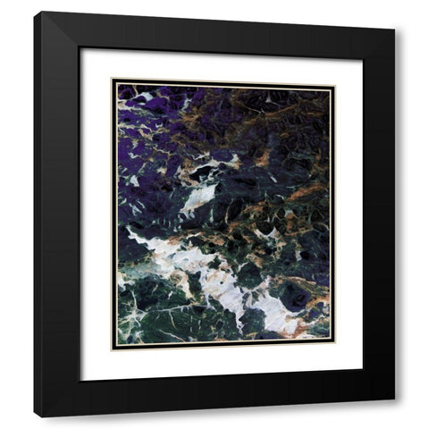 Dark Smog Abstract Black Modern Wood Framed Art Print with Double Matting by Villa, Mlli