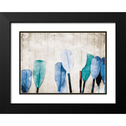 Paddles Against the Wall Black Modern Wood Framed Art Print with Double Matting by Villa, Mlli