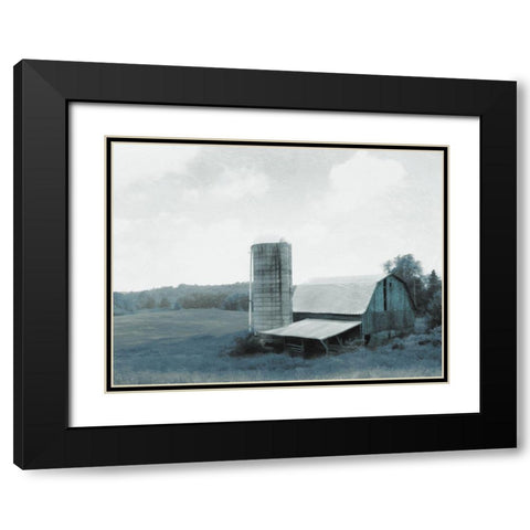 Blue Barn Black Modern Wood Framed Art Print with Double Matting by Villa, Mlli