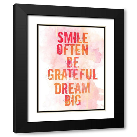 Smile Black Modern Wood Framed Art Print with Double Matting by Villa, Mlli