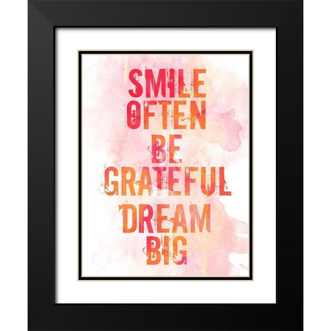 Smile Black Modern Wood Framed Art Print with Double Matting by Villa, Mlli