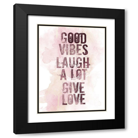 Good Blush Black Modern Wood Framed Art Print with Double Matting by Villa, Mlli