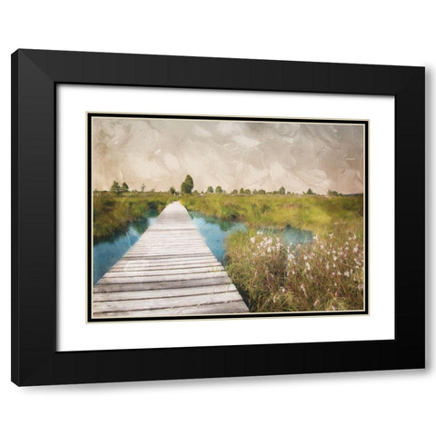 On The Marsh Black Modern Wood Framed Art Print with Double Matting by Villa, Mlli