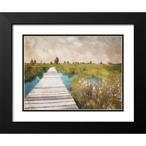 On The Marsh Black Modern Wood Framed Art Print with Double Matting by Villa, Mlli