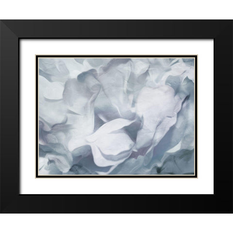 Cool Floral Abstract Black Modern Wood Framed Art Print with Double Matting by Villa, Mlli