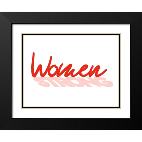 Strong Women Black Modern Wood Framed Art Print with Double Matting by Villa, Mlli