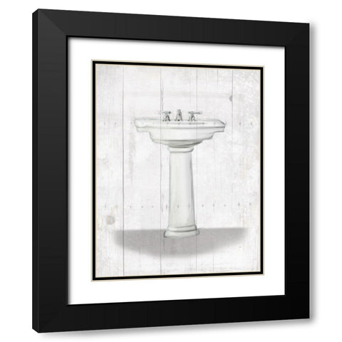 Simple Sink Black Modern Wood Framed Art Print with Double Matting by Villa, Mlli
