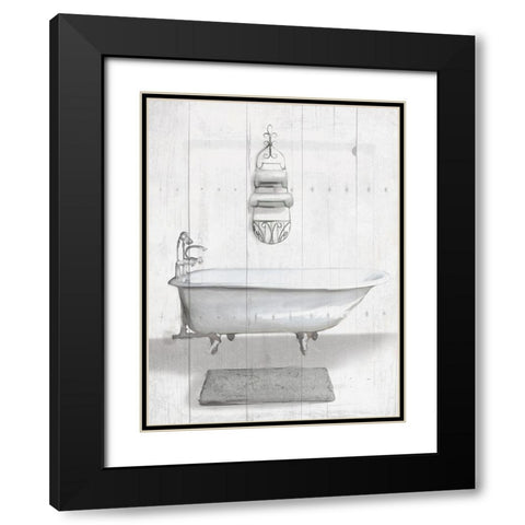 Simple Bath Black Modern Wood Framed Art Print with Double Matting by Villa, Mlli